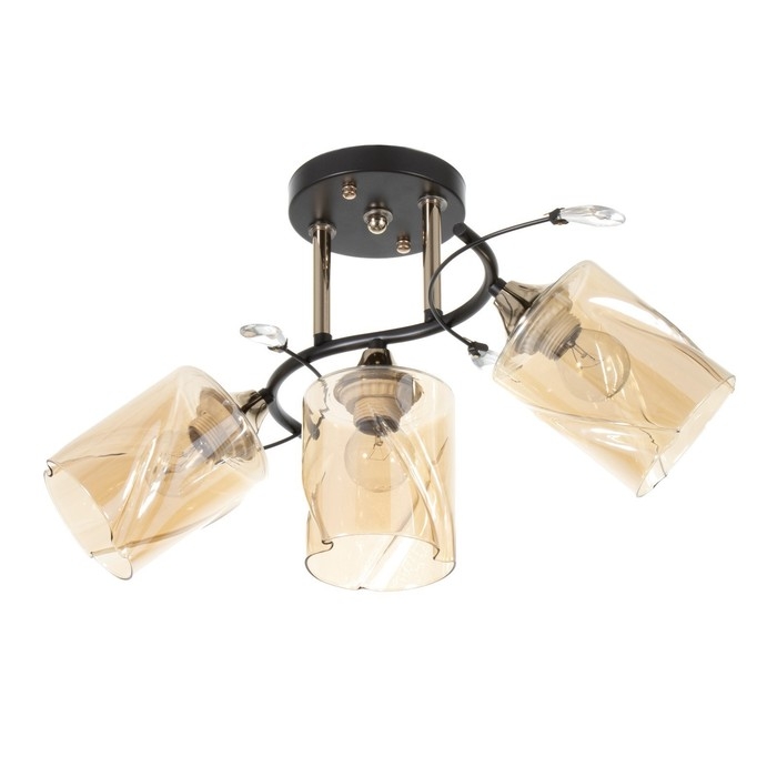 Люстра Люстра "Бруни" 3хЕ27 40Вт черный 50х23х27см BayerLux