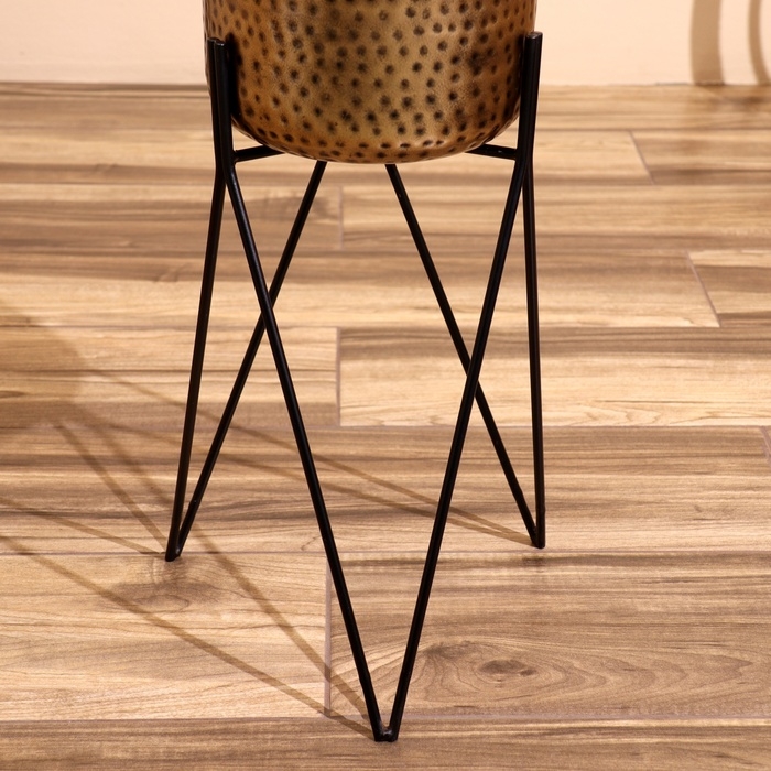 Кашпо на подставке  Кашпо на подставке "Бригс" металл (набор 2 шт), диаметр 24 и 21 см