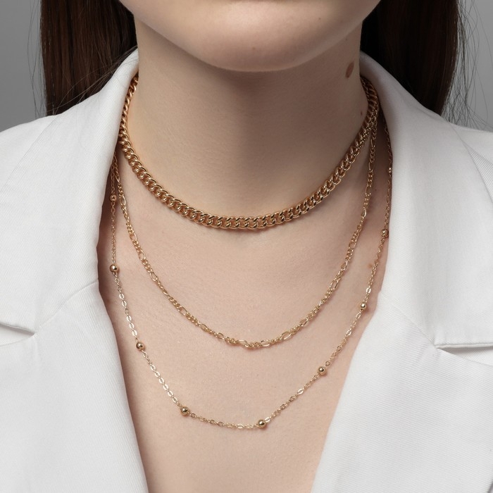 Кулон «Цепь» медальон и сфера, цвет золото, 50 см Кулон «Цепь» медальон и сфера, цвет золото, 50 см