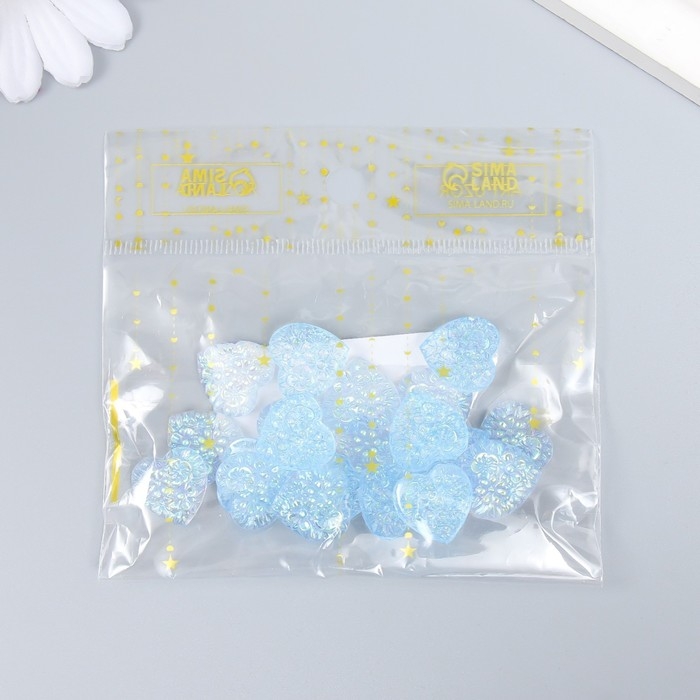 Декор для творчества пластик Декор для творчества пластик "Сердце" голография перламутр набор 20 шт 1,6х1,6 см 937146