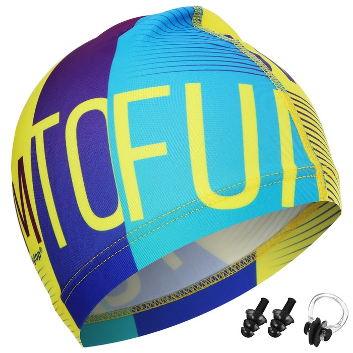 Набор для плавания взрослый ONLITOP Swim: шапочка, беруши, зажим для носа, мешок Набор для плавания взрослый ONLITOP Swim: шапочка, беруши, зажим для носа, мешок