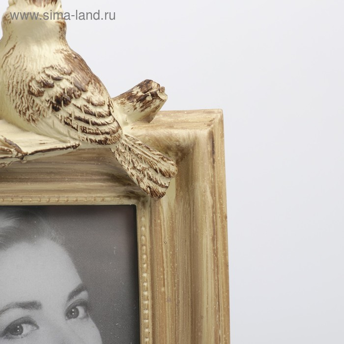 Фоторамка полистоун 10х15 см Фоторамка полистоун 10х15 см "Воробьи" беж 24х15 см