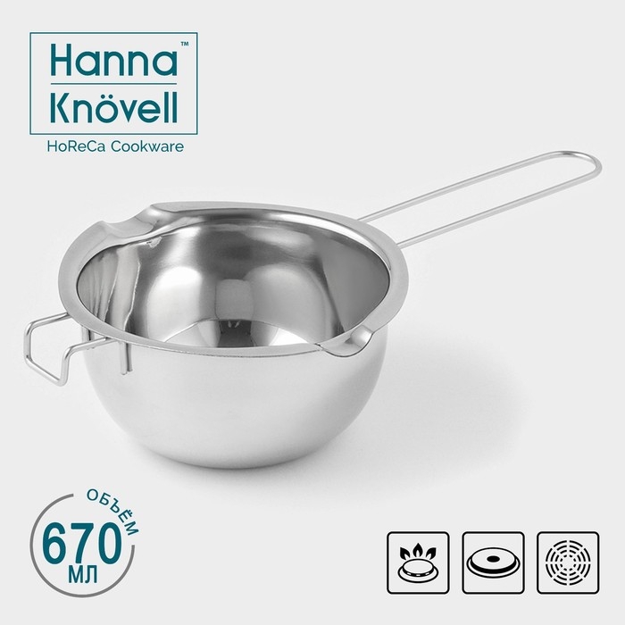 Миска из нержавеющей стали для водяной бани Hanna Knövell, 670 мл, 16×7 см Миска из нержавеющей стали для водяной бани Hanna Knövell, 670 мл, 16×7 см