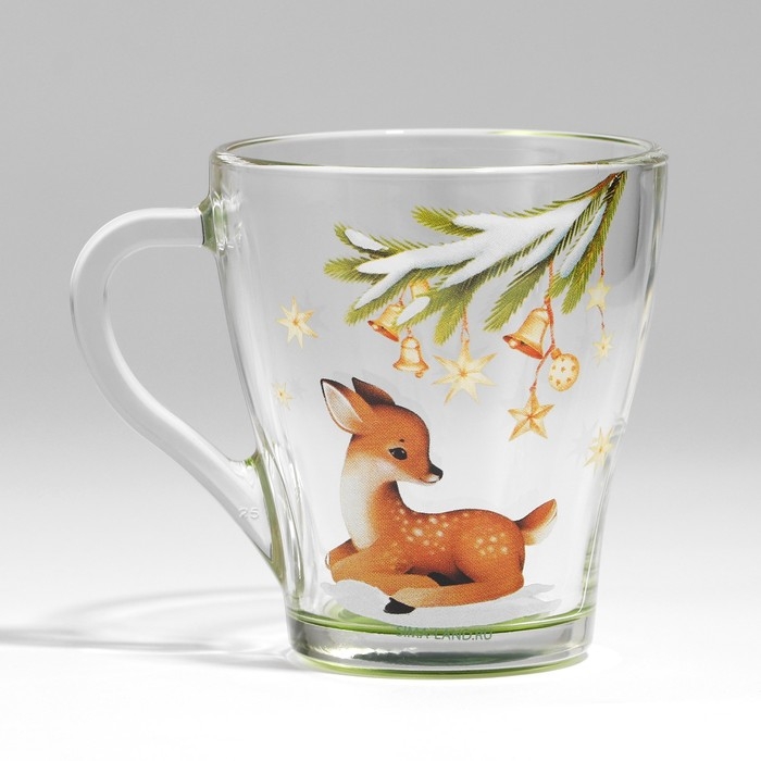 Новый год. Набор кружек стеклянных &laquo;Тепла и уюта!&raquo;, 2 шт