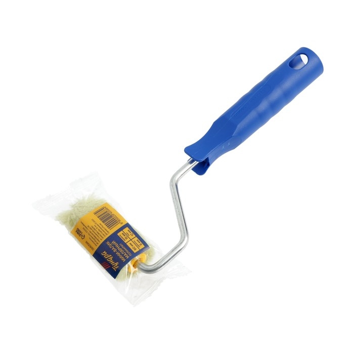 Мини-валик ТУНДРА, полиакрил, 60 мм, рукоятка d=6 мм, D=15 мм, ворс 12 мм, зеленый Мини-валик ТУНДРА, полиакрил, 60 мм, рукоятка d=6 мм, D=15 мм, ворс 12 мм, зеленый