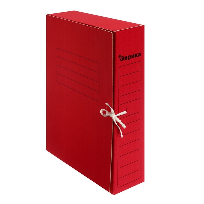 Папка архивная с завязками Calligrata, микрогофрокартон, 70 мм, до 700 л, красный Папка архивная с завязками Calligrata, микрогофрокартон, 70 мм, до 700 л, красный