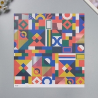 Бумага для скрапбукинга "Color geometry" плотность 180 гр набор 5 шт 30,5х32 см