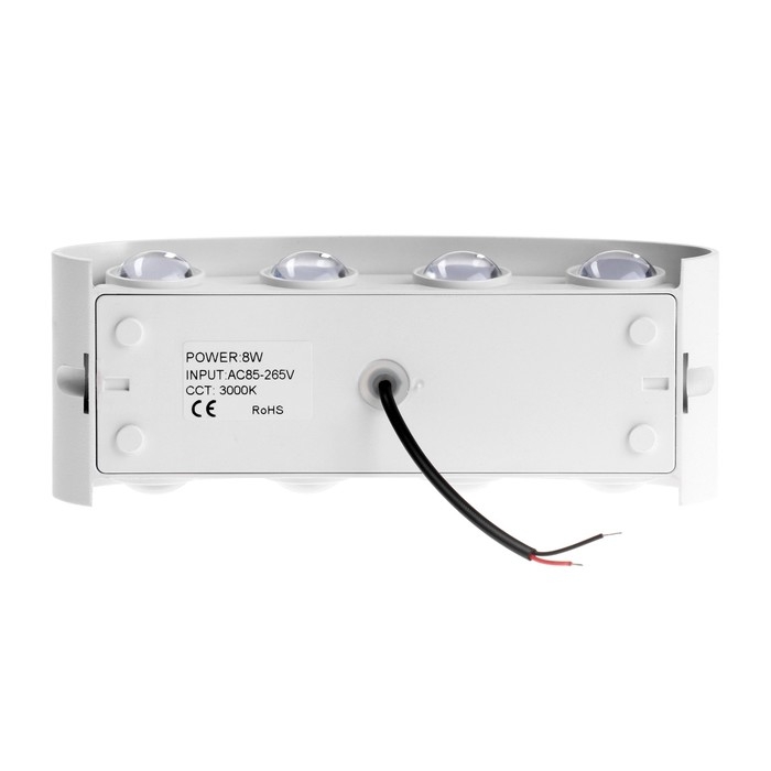 Светильник фасадный «Полусфера», FSD-067, 8 Вт, 3000К, 4 луча, IP65, 220 В, пластик, белый 1008421 Светильник фасадный «Полусфера», FSD-067, 8 Вт, 3000К, 4 луча, IP65, 220 В, пластик, белый 1008421