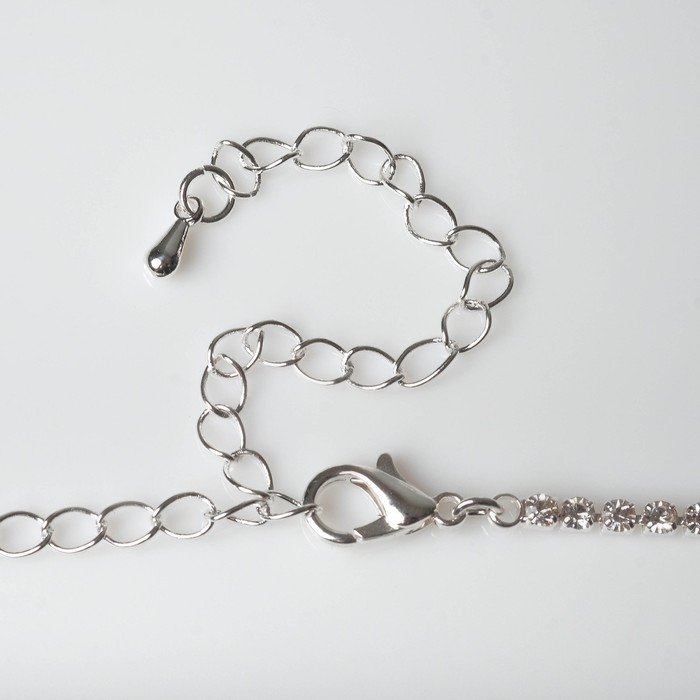 Чокер «Лёд» изящный, цвет белый в серебре, 30 см Чокер «Лёд» изящный, цвет белый в серебре, 30 см