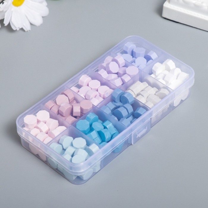 Набор сургуча Набор сургуча "Розовый и голубой" пастель матовый 10 цветов 12,7х6,5х2 см