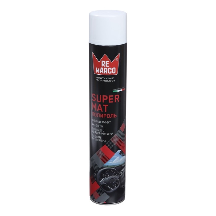 Полироль пластика RE MARCO SUPER MAT, Pina Colada, матовый, аэрозоль, 750 мл Полироль пластика RE MARCO SUPER MAT, Pina Colada, матовый, аэрозоль, 750 мл