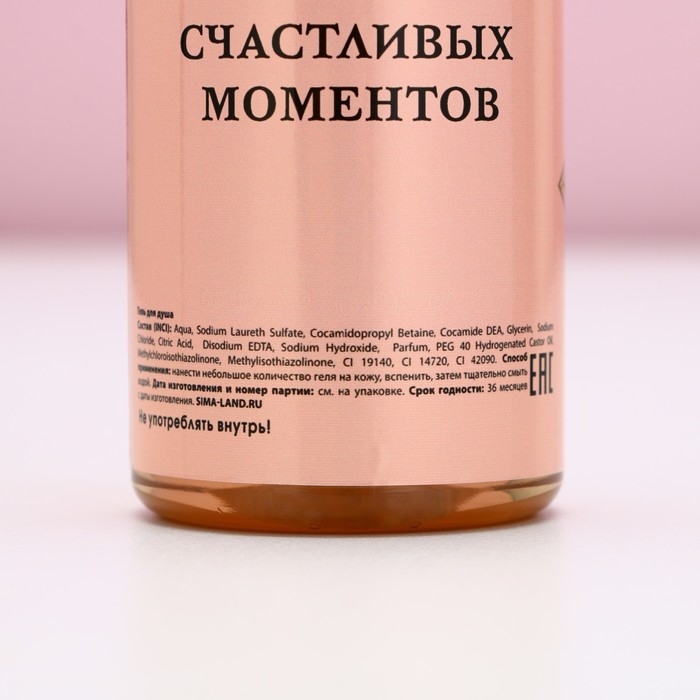 Гель для душа во флаконе шампанское «С Новым Годом», 250 мл, аромат шампанского, ЧИСТОЕ СЧАСТЬЕ Гель для душа во флаконе шампанское «С Новым Годом», 250 мл, аромат шампанского, ЧИСТОЕ СЧАСТЬЕ