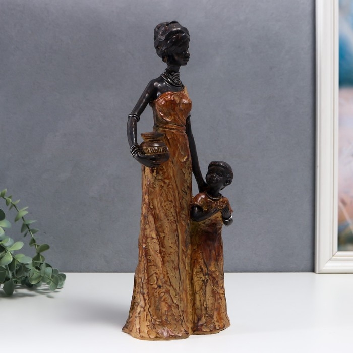 Сувенир полистоун  Сувенир полистоун "Мать и дочь. Африка" 35х13 см