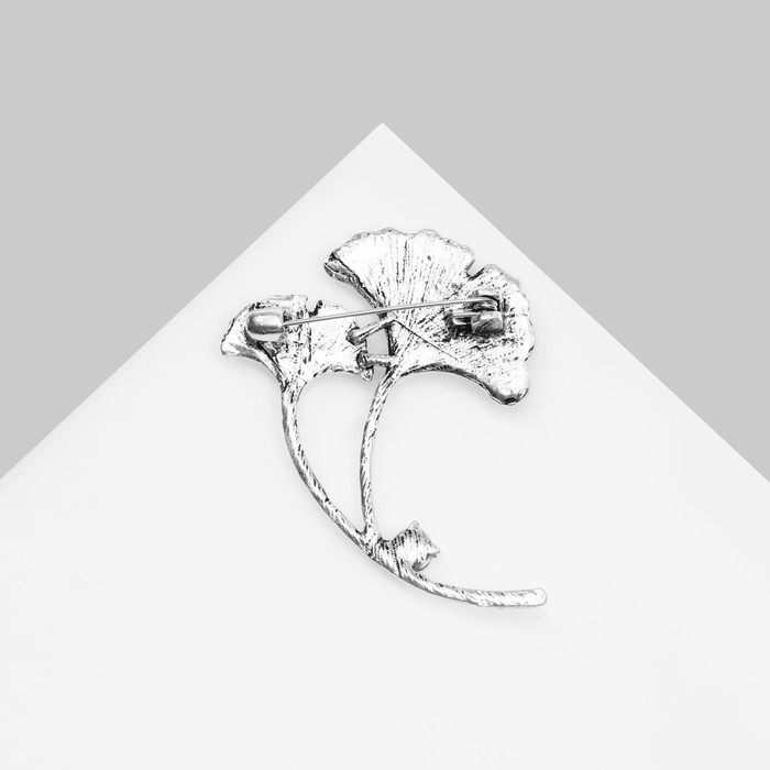 Брошь «Галиотис» цветы-зонтики, цвет зелёный в серебре Брошь «Галиотис» цветы-зонтики, цвет зелёный в серебре