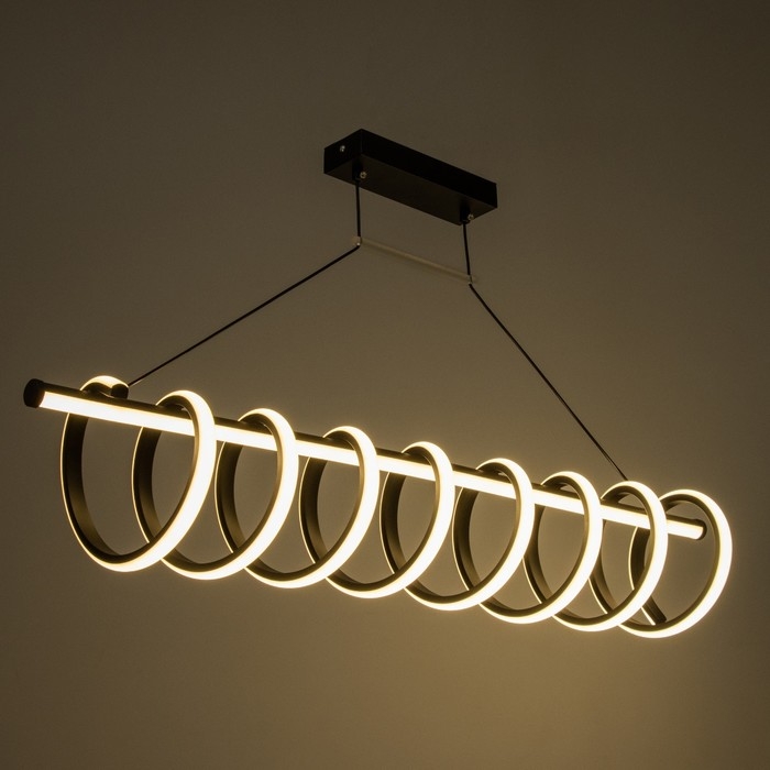 Светильник с ПДУ Светильник с ПДУ "Спираль" LED 130Вт 3000-6000К черный 100х19х21 см