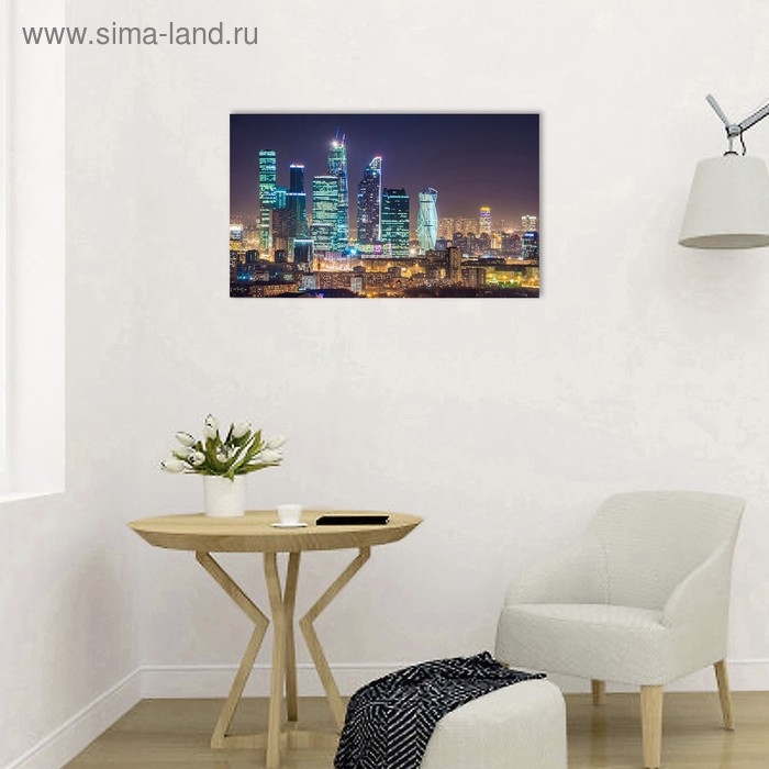 Картина на холсте Картина на холсте "Ночные огни" 60*100 см