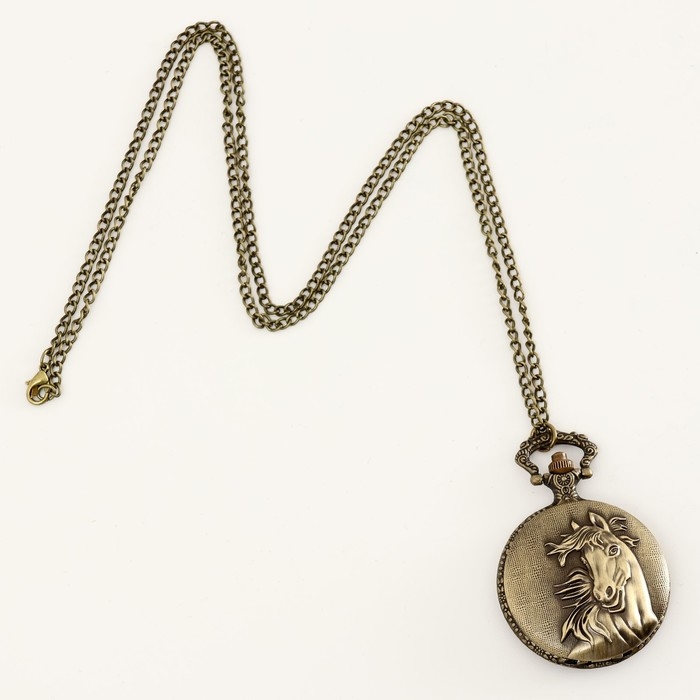 Часы карманные Часы карманные "Конь", кварцевые, d циферблата-4.5 см