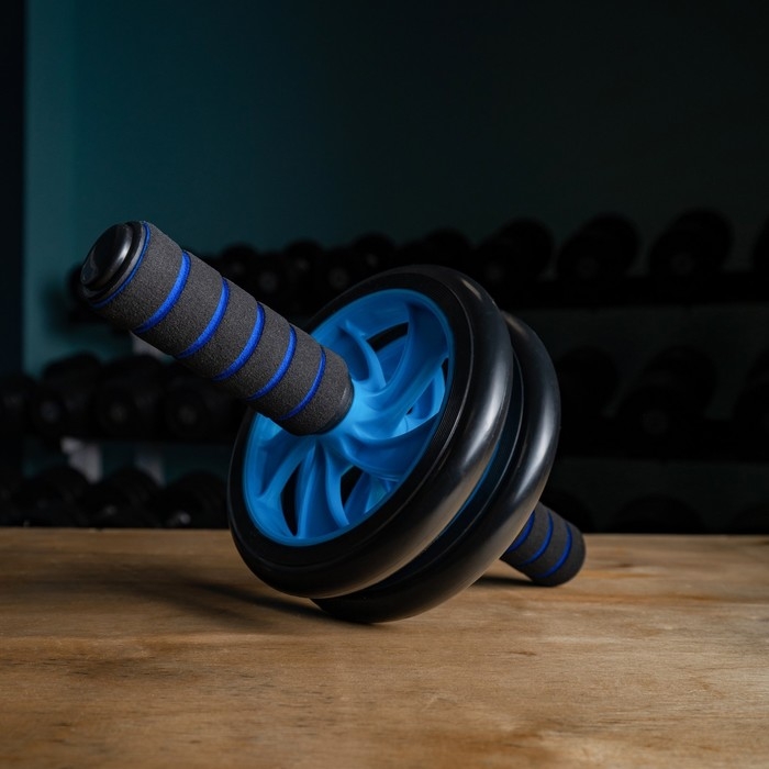 Ролик для пресса ONLYTOP, 2 колеса, с ковриком Ролик для пресса ONLYTOP, 2 колеса, с ковриком