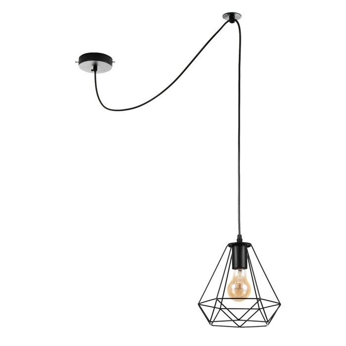 Светильник BayerLux Подвес "Брук" 1x40Вт E27 черный 20х20х120 см