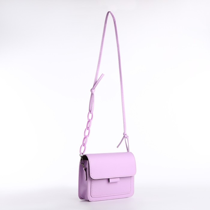 Сумка женская-мессенджер, цвет cиреневый 17х14х6 см Сумка женская-мессенджер, цвет cиреневый 17х14х6 см