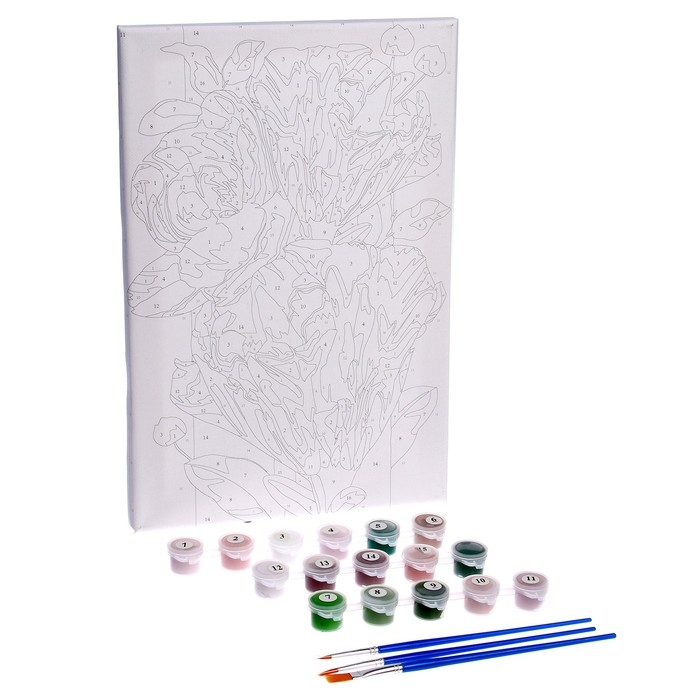 Картина по номерам на холсте с подрамником «Цветы для души», 20х30 см Картина по номерам на холсте с подрамником «Цветы для души», 20х30 см