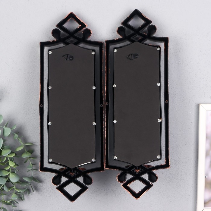 Подсвечник пластик, стекло на 1 свечу Подсвечник пластик, стекло на 1 свечу "Зеркальный свет" н-р 2 шт d-4 см бронза 8х11,5х37 см 906887