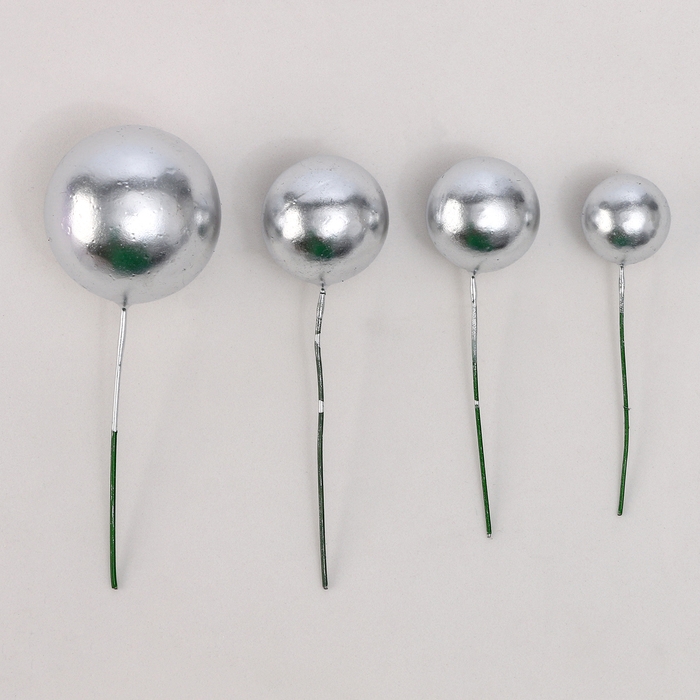 Набор для украшения «Бусины», цвет серебро Набор для украшения «Бусины», цвет серебро