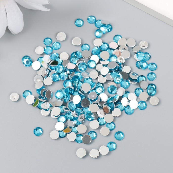 Декор для творчества в бутылочке Декор для творчества в бутылочке "Стразы. Голубая вода" набор 500 шт d=0,5 см 7х2х2 см