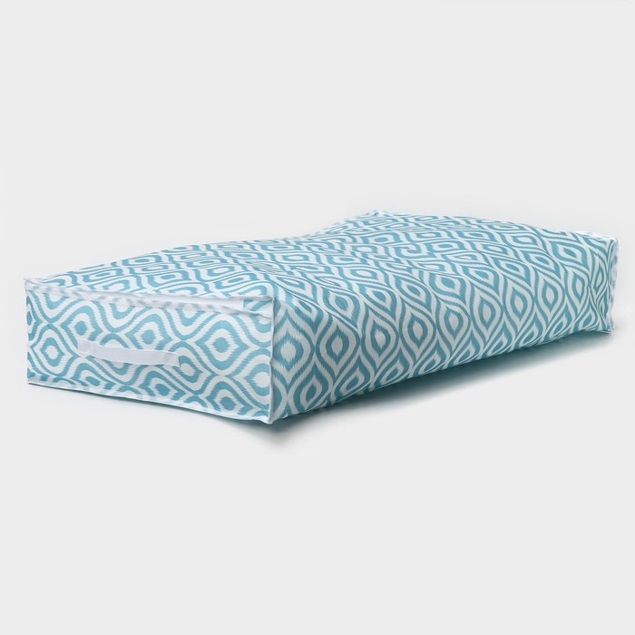 Кофр для хранения вещей Доляна &laquo;Лагуна&raquo; с ПВХ-окном, 80&times;45&times;15 см, цвет бирюзовый