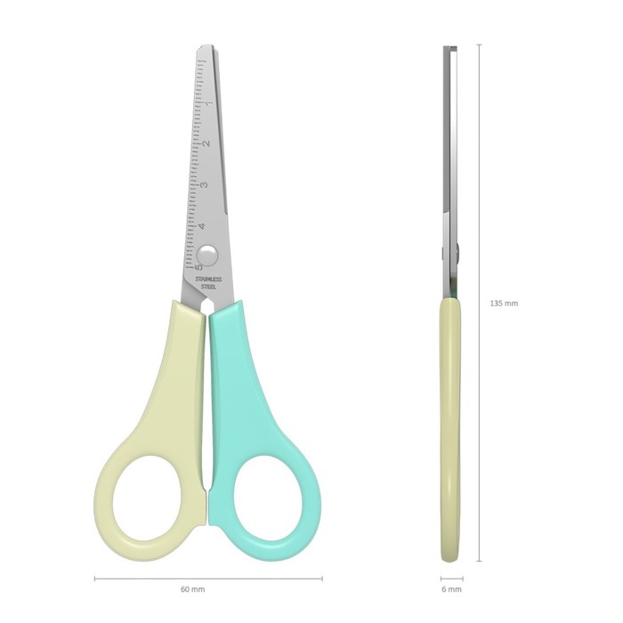 Ножницы детские ErichKrause Joy Pastel, 13.5 см, с закруглёнными концами лезвий, ударопрочный пластик, в тубусе, МИКС Ножницы детские ErichKrause Joy Pastel, 13.5 см, с закруглёнными концами лезвий, ударопрочный пластик, в тубусе, МИКС