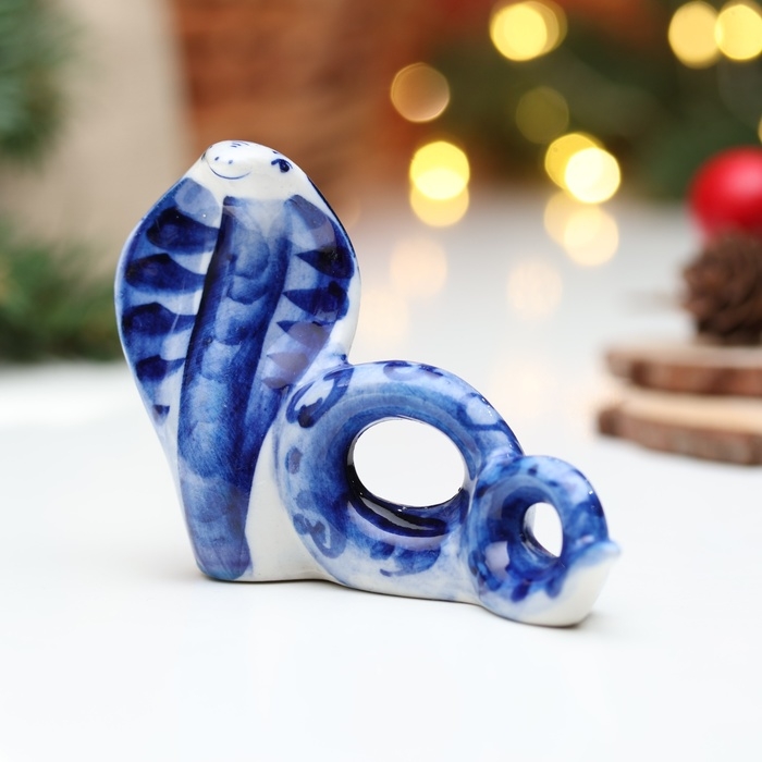 Сувенир Сувенир "Змея Кольцами", гжель