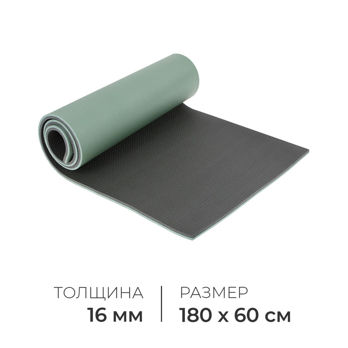 Коврик туристический Camping 16, 180х60х1.6 см, цвет МИКС Коврик туристический Camping 16, 180х60х1.6 см, цвет МИКС