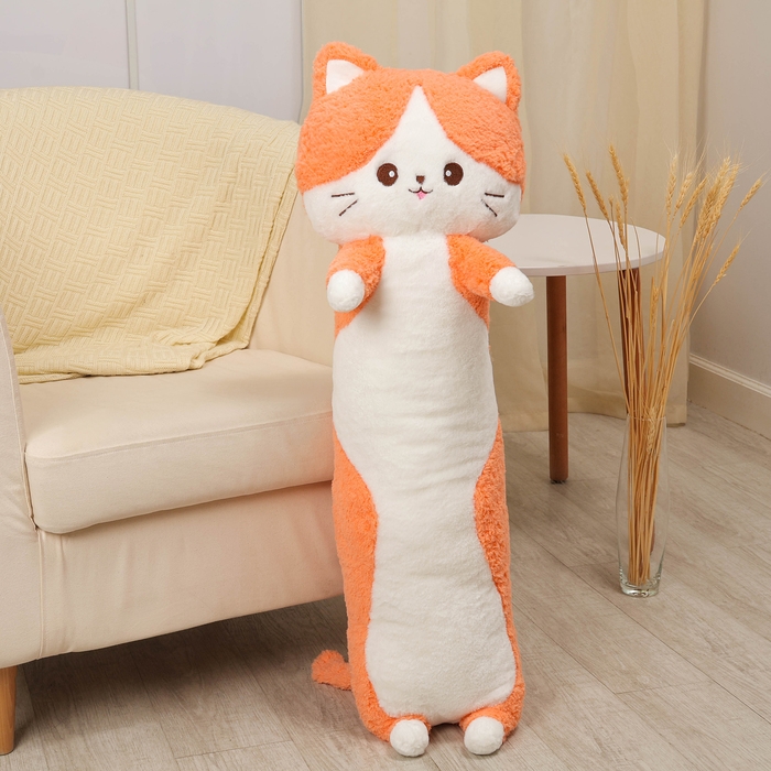 Мягкая игрушка-подушка «Кот», 100 см, цвет оранжевый Мягкая игрушка-подушка «Кот», 100 см, цвет оранжевый