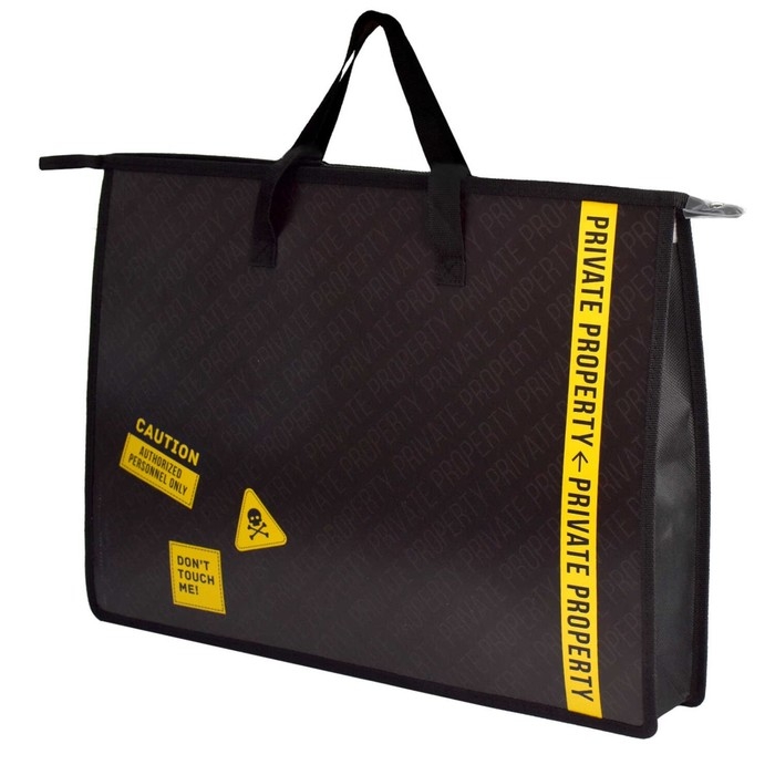 Папка для чертежей и рисунков А3, 450 х 330 х 90 мм, с ручками, пластиковая, молния сверху, Феникс  Папка для чертежей и рисунков А3, 450 х 330 х 90 мм, с ручками, пластиковая, молния сверху, Феникс "Частная собственность"