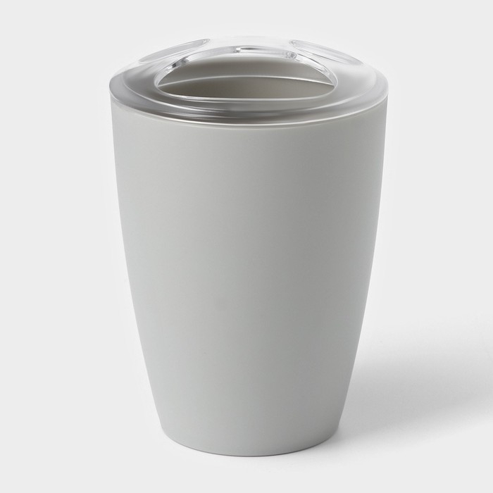 Набор для ванной «Эталон», 4 предмета: дозатор для мыла, мыльница, 2 стакана, 24×8×17 см, цвет серый Набор для ванной «Эталон», 4 предмета: дозатор для мыла, мыльница, 2 стакана, 24×8×17 см, цвет серый