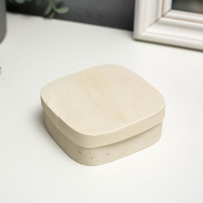 Шкатулка для росписи Шкатулка для росписи "Скругленный квадрат" 8х3х8 см