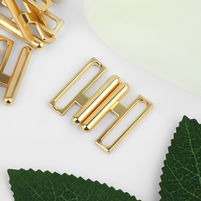 Застёжка для купальника, металлическая, 20 мм, 5 шт, цвет золотой Застёжка для купальника, металлическая, 20 мм, 5 шт, цвет золотой