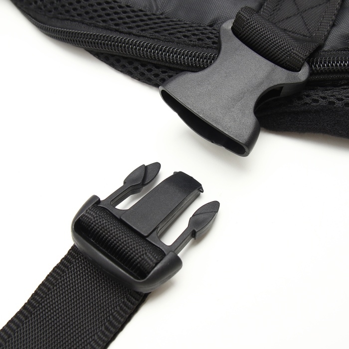 Рюкзак-переноска для кошек и собак  Рюкзак-переноска для кошек и собак "Кенгуру",М - 32 х 20 см (ДС 29-34, ОГ 25-43 см), чёрный