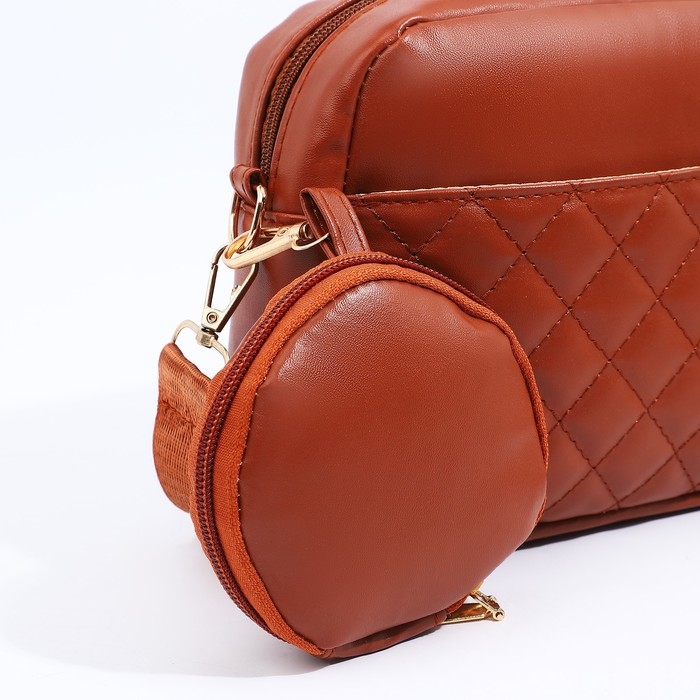 Сумка кросс-боди на молнии, цвет рыжий Сумка кросс-боди на молнии, цвет рыжий