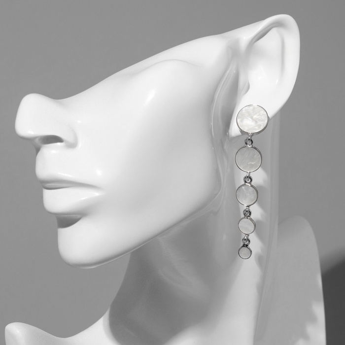 Серьги ассорти «Геометрия» круги, цвет серебро Серьги ассорти «Геометрия» круги, цвет серебро