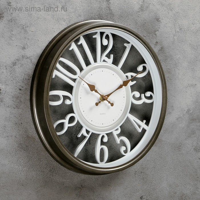 Часы настенные, серия: Интерьер, Часы настенные, серия: Интерьер, "Беата", плавный ход, d-29 см