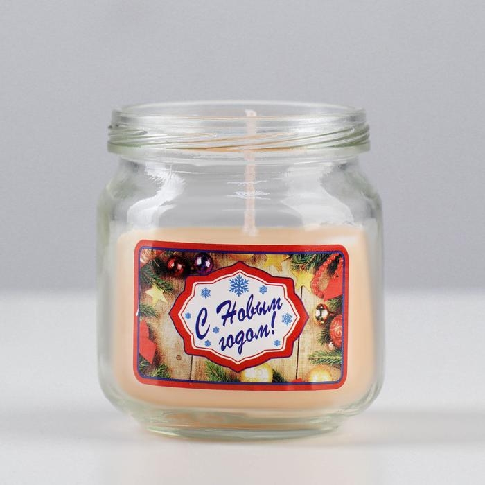 Ароматическая свеча в банке  Ароматическая свеча в банке "Французская ваниль", 6,4х6 см