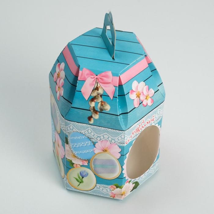 Коробка кондитерская складная, упаковка «Светлая Пасха», 16,5 х 14,5 х 21 см