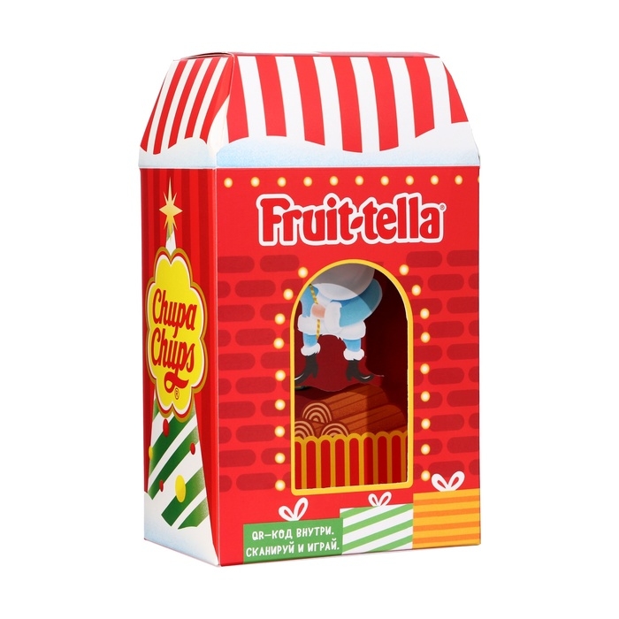 Новогодний подарок с кондитерскими изделиями Chupa Chups, Fruittella и Meller, 274 г Новогодний подарок с кондитерскими изделиями Chupa Chups, Fruittella и Meller, 274 г