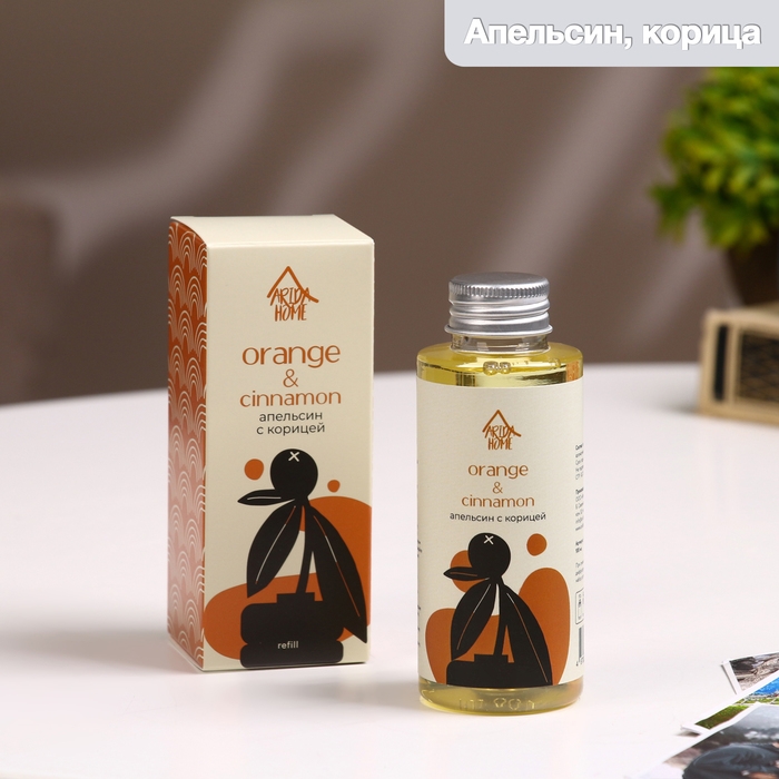 Наполнитель для ароматического диффузора Апельсин с корицей 100 мл Наполнитель для ароматического диффузора Апельсин с корицей 100 мл