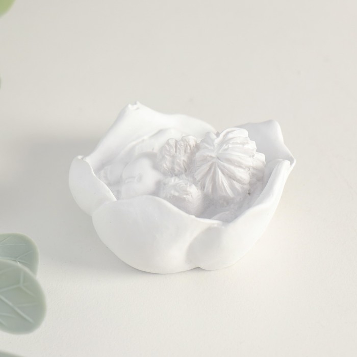 Сувенир Сувенир "Ангелочек спящий в цветке" МИКС 3,5х5,5х5,5 см