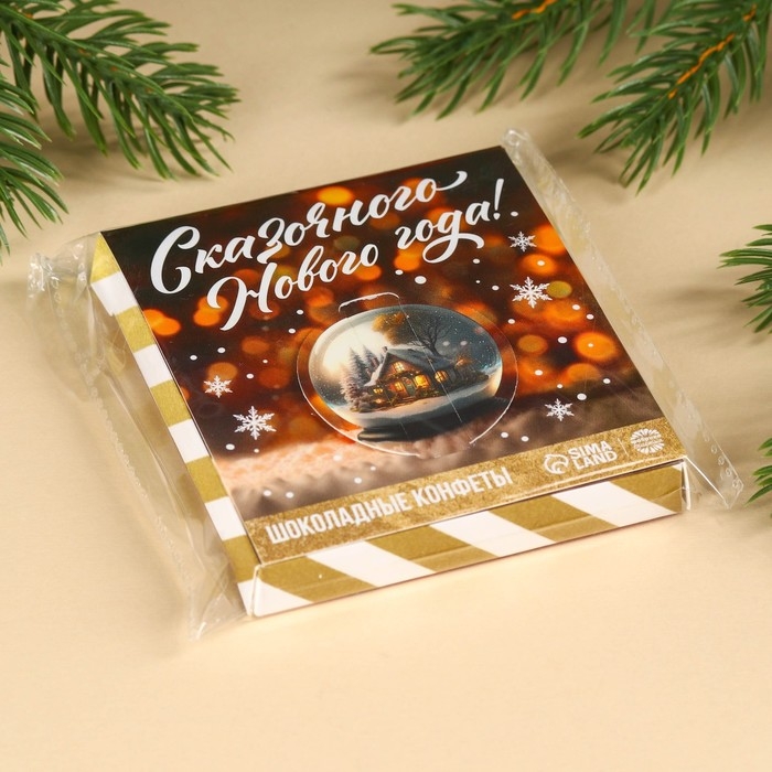 Молочный шоколад в стиках &laquo;Сказочного Нового года&raquo; в коробке, 60 г ( 4 шт. х 15 г).