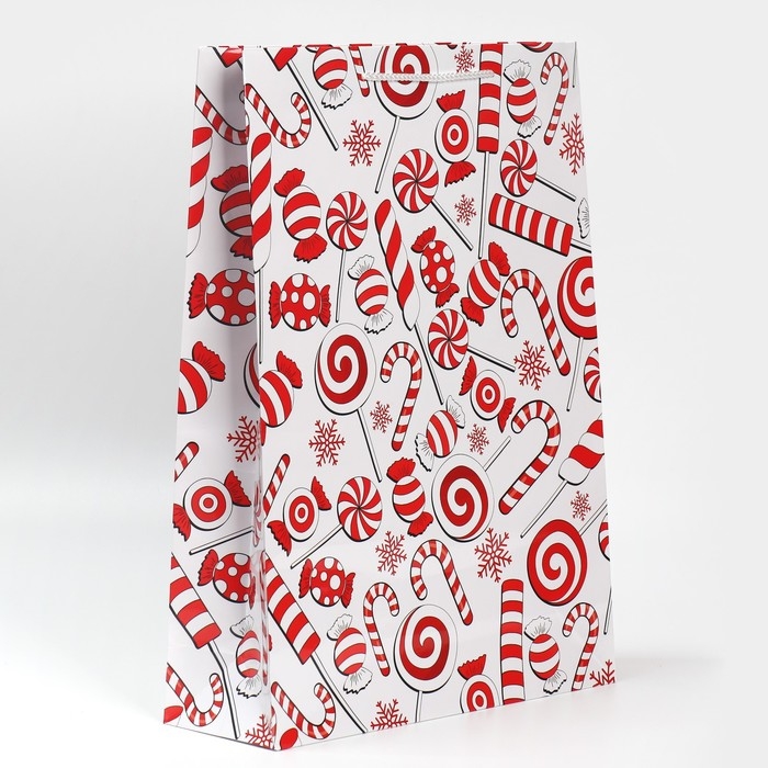 Пакет подарочный новогодний ламинированный «Сладости», L 28 х 38 х 9 см Пакет подарочный новогодний ламинированный «Сладости», L 28 х 38 х 9 см