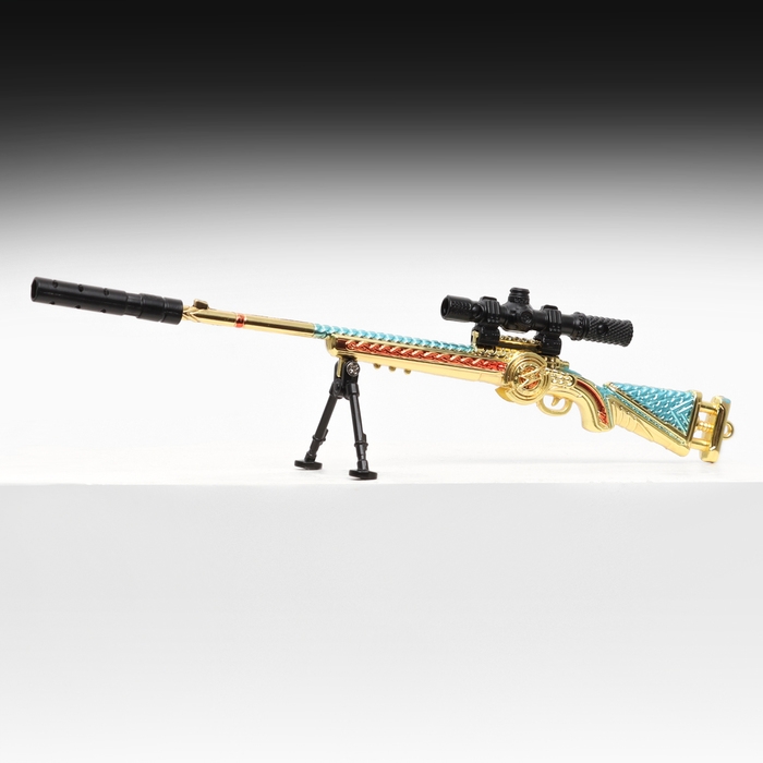 Сувенирное оружие мини снайперская винтовка Сувенирное оружие мини снайперская винтовка "Gold Dragon", 26 см