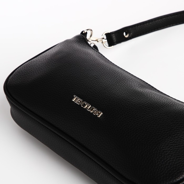 Сумка женская TEXTURA, багет, маленький размер, цвет чёрный Сумка женская TEXTURA, багет, маленький размер, цвет чёрный